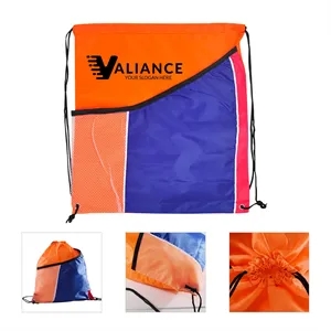 Custom Logo Polyester Draw String Sports Backpack Bag