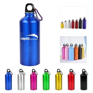 Custom Logo Customized Aluminum Water Bottle With Carabiner