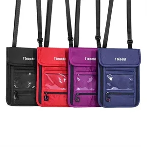Nylon Multifunction Neck Wallet Badge Holder