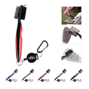 Golf Brush Groove Cleaner with Zip Line