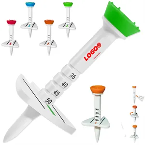 Custom Logo Adjustable Golf Tee with Alignment Aid In Stock