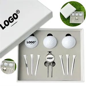 Personalized Gift Set with Golf Tee Putting Green Fork