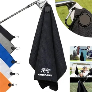 Magnetic Microfiber Golf Towel with Clip