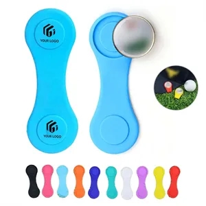 Custom Logo Stock strong magnetic silicone golf ball marker hat clip