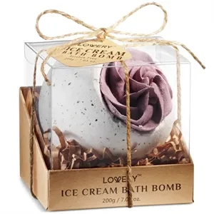 Handmade Ice Cream Bath Bomb - 7oz Extra Large Fizzy