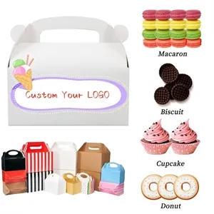 Pop-up Party Treat Paper Gift Gable Boxes with Handles