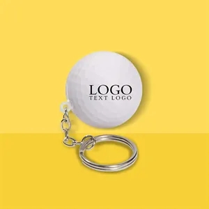 Custom Logo Golf Stress Ball Keychain