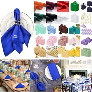 Bulk 17x17 Satin Napkins for Weddings Events Banquets