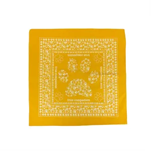 Solid Colored Bandana w/ Screen Print
