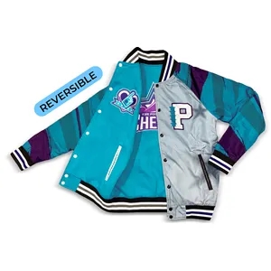 Build Your Own Reversible Varsity: Cotton/Nylon Snap Closure