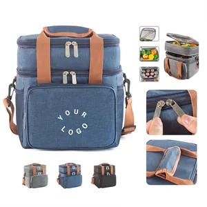 Custom Logo MOQ 50 Double-Layer Insulated Oxford Cooler Bag