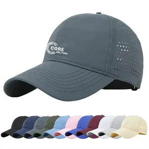 Custom Logo Quick Dry Sports Cap Athletic Mesh Adjustable Plain Hat