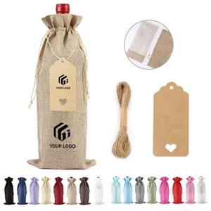 Reusable Holiday Wedding Party Gifts Storage Burlap Wine Bag
