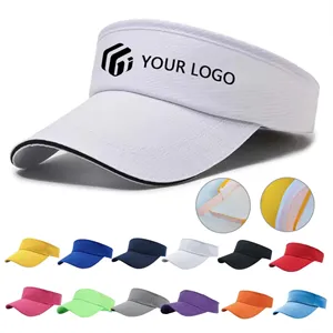 Custom Logo Adjustable empty top men women sport cap sun visor hat