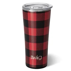 22 Oz. Swig Life™ Buffalo Plaid Stainless Steel Tumbler