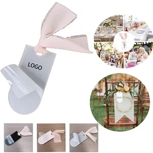 Ribbon Acrylic Wedding Venue Card