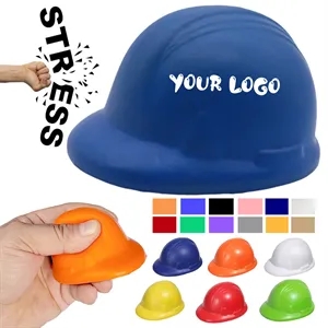 Hard Hat Stress Reliever Soft Foam Squeeze Toy Premium Print