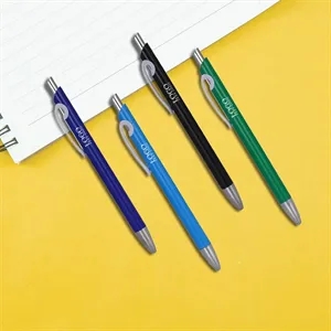 Custom Logo Solid Plastic Ballpoint Click Pen