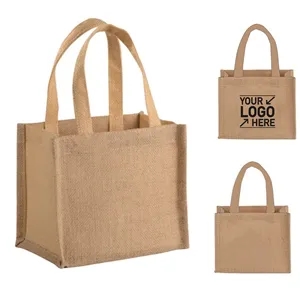 Small Jute Burlap Gift Bags with Handles