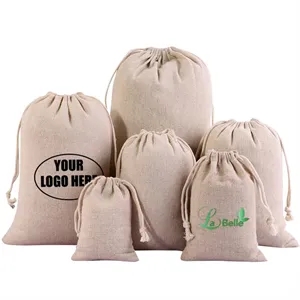 Custom Cotton Linen Drawstring Bags