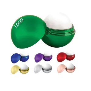 Custom Logo Metallic Vanilla Lip Balm Ball