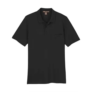 Harriton Men's Valiant Cotton Snag Protect Pocket Polo