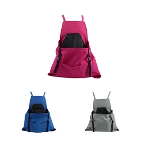 QR Gardening Apron, Tool Pockets, Backpack Straps