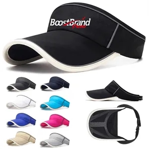 Custom Logo Lightweight & Breathable Reflective Sports Visor Cap