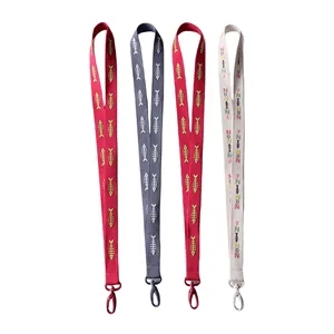Custom Logo Wholesale Fishbone Lanyard with Metal Clasp for Events