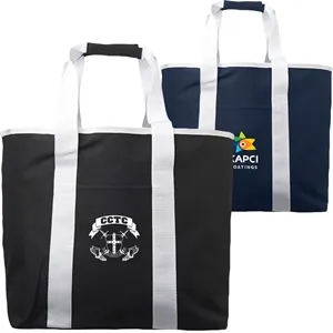 Large Polyester Shopping Tote Bag W/ Handles