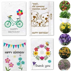 Plantable seed paper greeting card