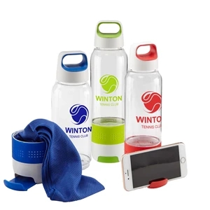 Sports Water Bottle with Cooling Towel