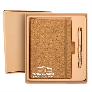 Eco-Friendly Cork Hardcover Writing Notebook With Pen