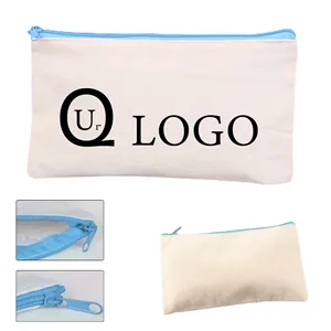 Zipper Canvas Makeup Bag