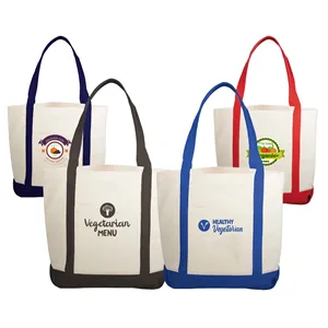 10 oz. Cotton Canvas Boat Tote Bags (12.25" x 14.75")