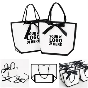 Premium Black Edge Paper Gift Bag for Weddings & Events