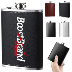 8 oz. Stainless Steel  Portable Flask with Funnel