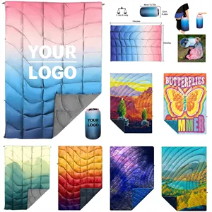 Custom Logo Large Waterproof Outdoor Sleeping Bag Puffy Blanket