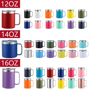 12oz 14oz 16oz Coffee Mug Travel Cup with Handle