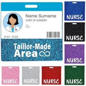 Custom Logo Student Nurse Badge ID Name Black Identification Tags Card
