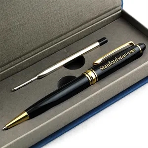 SOTANIA® Classic Ballpoint Pen Gift Set - Gold Trim & Refill