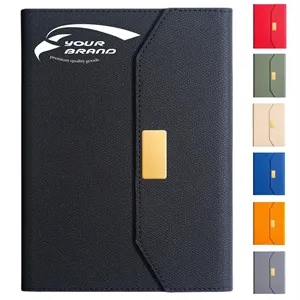 Custom Logo A5 Business Notebook PU Belt Buckle Notepad
