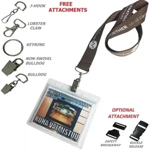 Custom Logo Clear Vinyl Badge Holders with Lanyards