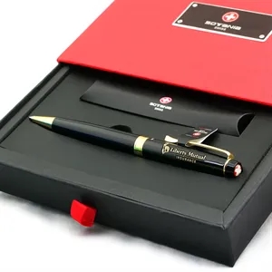 SOTANIA® Executive Swiss Ballpoint Pen Gift Set - Gold Trim