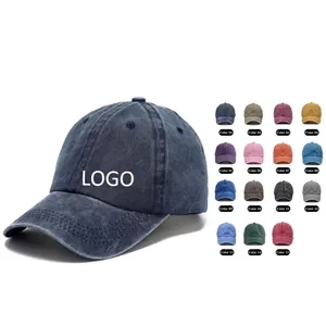 Custom Logo Custom Distressed Dad Hats Bulk Logo Cap Wholesale