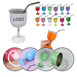 4oz Stainless Steel Wine Glasses with Lid