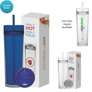 16 oz Tube Tumbler Hot Cold Gift Set
