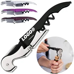 Portable Hinge Wine Bottle Opener With Corkscrew Cutter Tool
