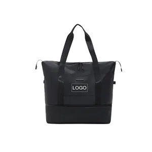 Vegan Leather Expandable Travel Tote