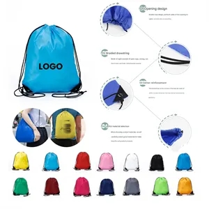 Custom Logo Full color Polyester Drawstring Sports Backpack